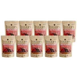 Luger's Daily Pleasures Sterilised Wet Cat Food with Beef and Chicken Hearts, 10 x 85 g Pack