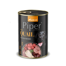 Piper Animals Wet Dog Food with Quail and Cranberries, 400 g