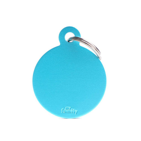 Large Blue Engraved ID Tag for Dogs and Cats