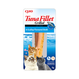 INABA Cat Treat: Grilled Tuna Fillet in Scallop Broth, 15 g