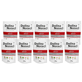 Dolina Noteci Premium Wet Dog Food, Rich in Beef, 10 x 500 g Set 