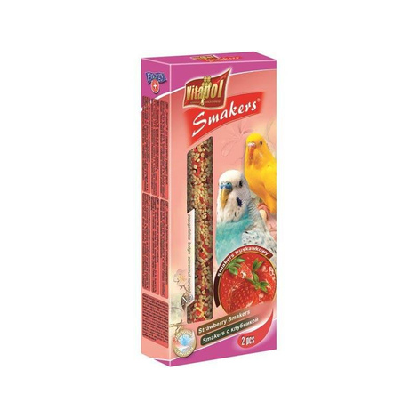 Vitapol Smakers Strawberry Bird Food, 2-pack, for budgerigars