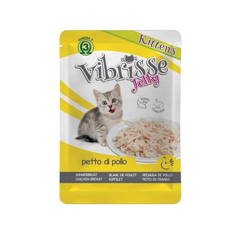 Vibrisse Jelly Kitten Wet Cat Food in Jelly with Chicken Breast, 70 g