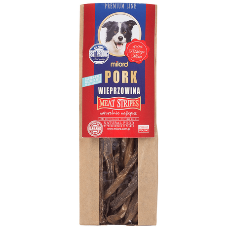 Milord Dog Treats: Pork Strips, 80 g