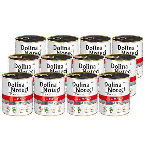 Dolina Noteci Premium Wet Dog Food, Rich in Beef, 12-Pack (800 g each)