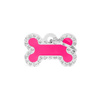 Engraved ID Tag for Dogs and Cats: Small Pink Glam Bone