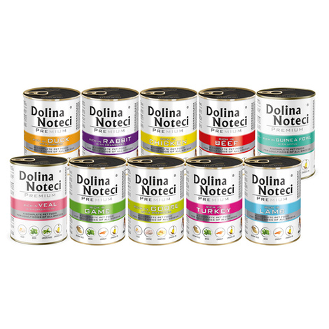 Dolina Noteci Premium Mix Wet Dog Food (Fish-Free Flavors) 10 x 400 g
