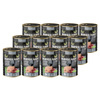 Super Rafi Cat Wet Food for Spayed/Neutered Cats with Guinea Fowl and Duck Hearts, 12 x 400 g