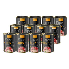 Piper Animals Wet Cat Food with Chicken, 12 x 400 g Pack