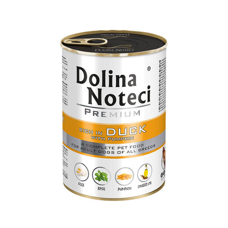 Dolina Noteci Premium Wet Dog Food, Rich in Duck and Pumpkin, 400 g Can