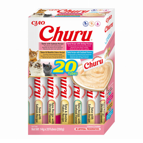 Inaba Cat Churu Variety Seafood Cat Treats 20 x 14 g