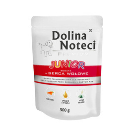 Dolina Noteci Premium Junior Wet Dog Food Rich in Beef Hearts, 300 g pouch