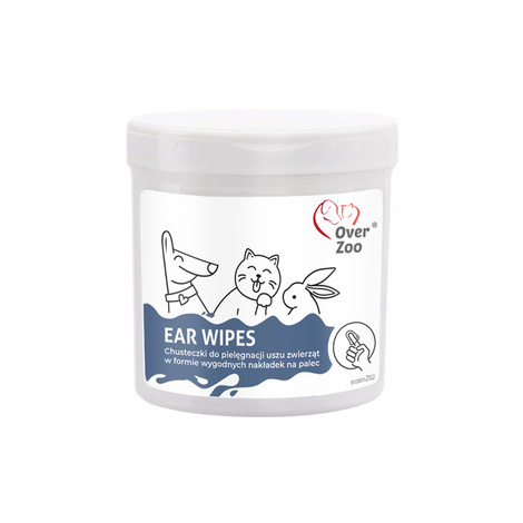 Over Zoo Ear Wipes Ear Care Wipes for Dogs, Cats, and Rodents, 50 count