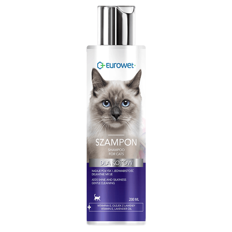 Eurowet Shampoo for Cats: Shine and Silkiness, 200 ml