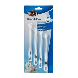 TRIXIE Toothbrush Set for Small-Breed Dogs and Cats, 4-Piece Set