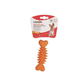 Camon Dental Spiked Rubber Bone Teether Toy, 12 cm