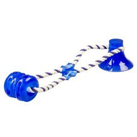 Duvo+ Rubber Toy with Suction Cup and String - Blue