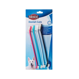 Trixie Double-Sided Toothbrushes for Dogs or Cats, 4-Pack