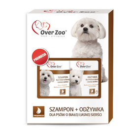 Over Zoo Set for Dogs with White and Light-Colored Coats: Shampoo 250 ml + Conditioner 240 ml