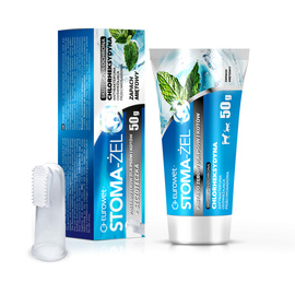 Eurowet Stoma-Gel Toothpaste with Chlorhexidine for Dogs and Cats, 50 g + Toothbrush