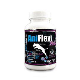 Game Dog AniFlexi HA Dietary Supplement for Dogs with Osteoarthritis of the Joints and Spine, 80 tablets