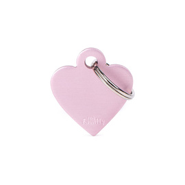 MyFamily Basic Address Tag - Small Pink Heart