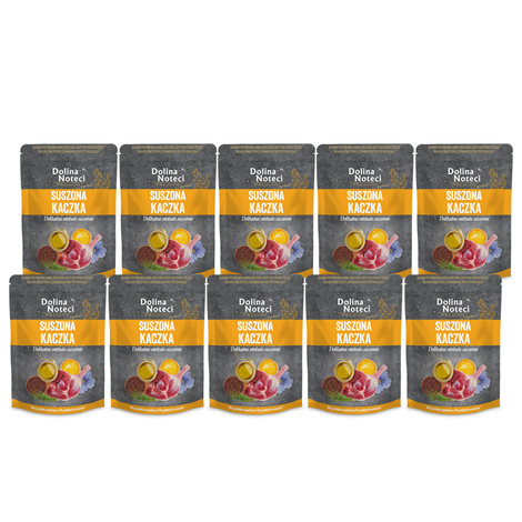 Dolina Noteci Premium Dry Cat Food for Spayed Cats (Duck Flavor) – 10 x 150 g Pack