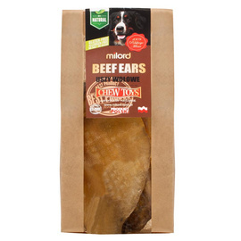 Milord Dog Treats: Beef Ears, 2 pieces