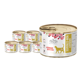 4Vets Natural Urinary Non-struvite Wet Veterinary Cat Food for Cats with Urinary Tract Conditions, 6-pack (185 g each)