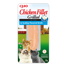 Inaba Cat Chicken Fillet Cat Treat: Grilled Chicken Fillet in Scallop Broth, 25 g