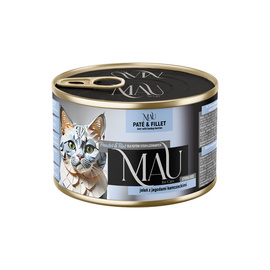 MAU Pâté and Fillet Wet Cat Food for Neutered Cats: Venison with Kamchatka Berries, 185 g