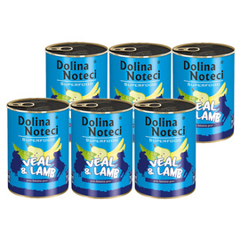 Dolina Noteci Superfood Wet Dog Food—Veal and Lamb, 6-Pack (400 g each)