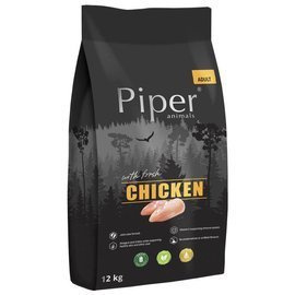 Piper Animals Dry Dog Food with Chicken, 12 kg bag