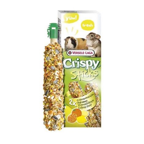 2 sticks of citrus fruit for guinea pigs and chinchillas — Versele Laga Crispy Sticks Guinea Pigs-Chinchillas Citrus Fruit 110g