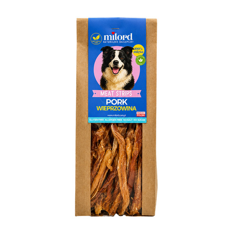 Milord Dog Treats: Pork Strips, 150 g