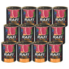 Rafi Wet Dog Food with Duck, 12 x 800 g Set