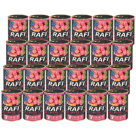 Rafi Junior Wet Dog Food with Veal, 24 x 400 g Set