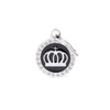 Engraved ID Tag for Dogs and Cats—Black Glam Crown
