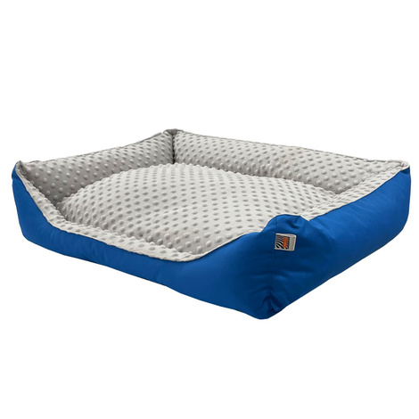 Pupilarni Sofa Bed for Medium Dogs, Size M, Gray and Blue