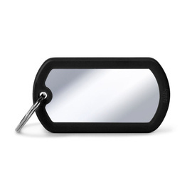 Engraved ID Tag for Dogs and Cats, Military-Style Chrome