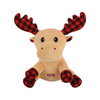 Christmas Buba! Checkered Reindeer Dog Toy, 23 cm