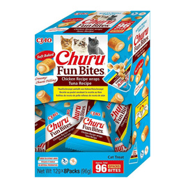 Inaba Cat Churu Fun Bites Cat Treats with Chicken and Tuna, 8 x 12 g