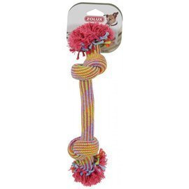 Zolux Dog Tug Toy, Rope with 2 Knots, Multicolored, 25 cm