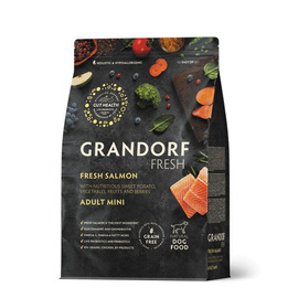 Grandorf Dog Fresh Salmon Mini Dry Dog Food for Small Breeds, Salmon, 3 kg