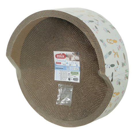 Zolux Chatouille 2-in-1 Round Cat Scratcher with Catnip, 39 cm