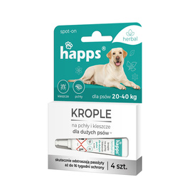 Happs Herbal Flea and Tick Drops for Large Dogs (20–40 kg)