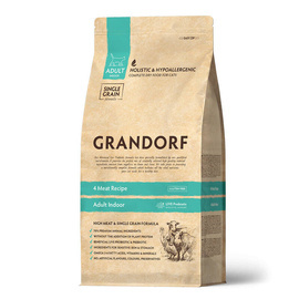 Grandorf 4 Meat Recipe Allergy Dry Cat Food for House Cats 400 g