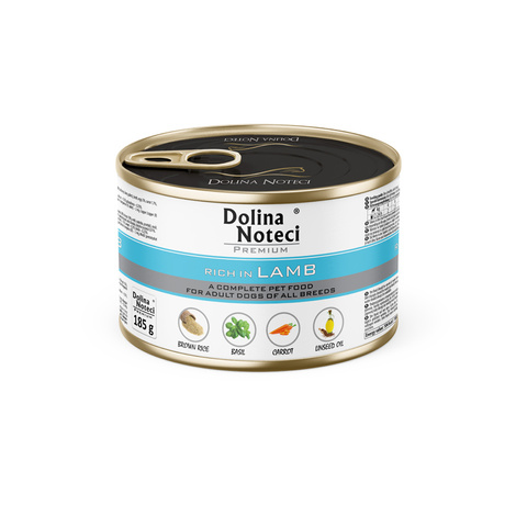 Dolina Noteci Premium Wet Dog Food, Rich in Lamb, 400 g Can