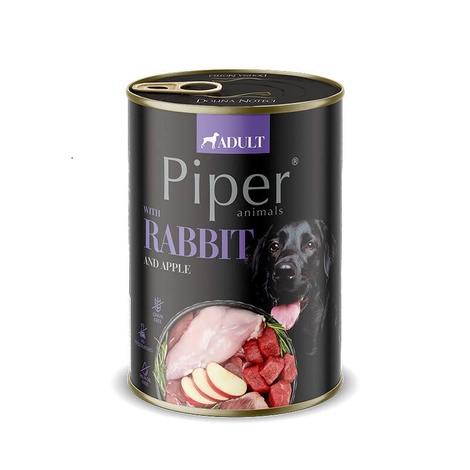 Piper Animals Wet Dog Food with Rabbit and Apple, 400 g