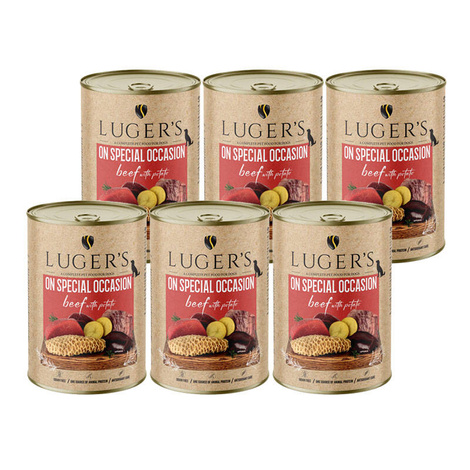 Luger's On Special Occasion Wet Dog Food: Beef with Potatoes, 6 x 400 g Set